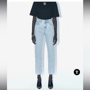 ZARA High Waisted Mom Fit Denim Jeans